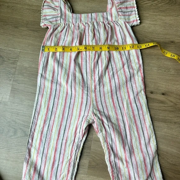 Old Navy Pink and White Striped Jumpsuit size 2T - Picture 10 of 12